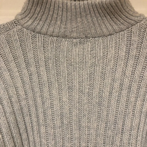 Venus ice blue super soft mock neck chunky knit sweater rhinestone - Picture 9 of 12